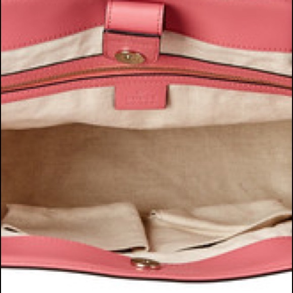 GUCCI Hawaii Tote Blue Denim Pink Leather Oversized Rare Vintage EUC - Picture 12 of 16